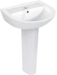 LAVABO Ceramica, 63 cm, bianco Europa 08683 31,00 COLONNA Ceramica, bianco Europa 08684