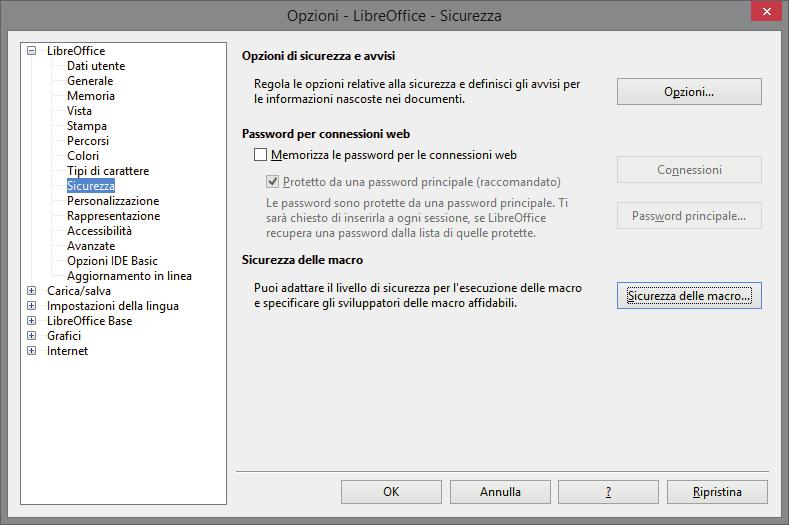 Proviamo ora il funzionamento del sottoprogramma. Nella Barra Macro: clic sul pulsante Esegui programma Basic (scorciatoia da tastiera: F5).