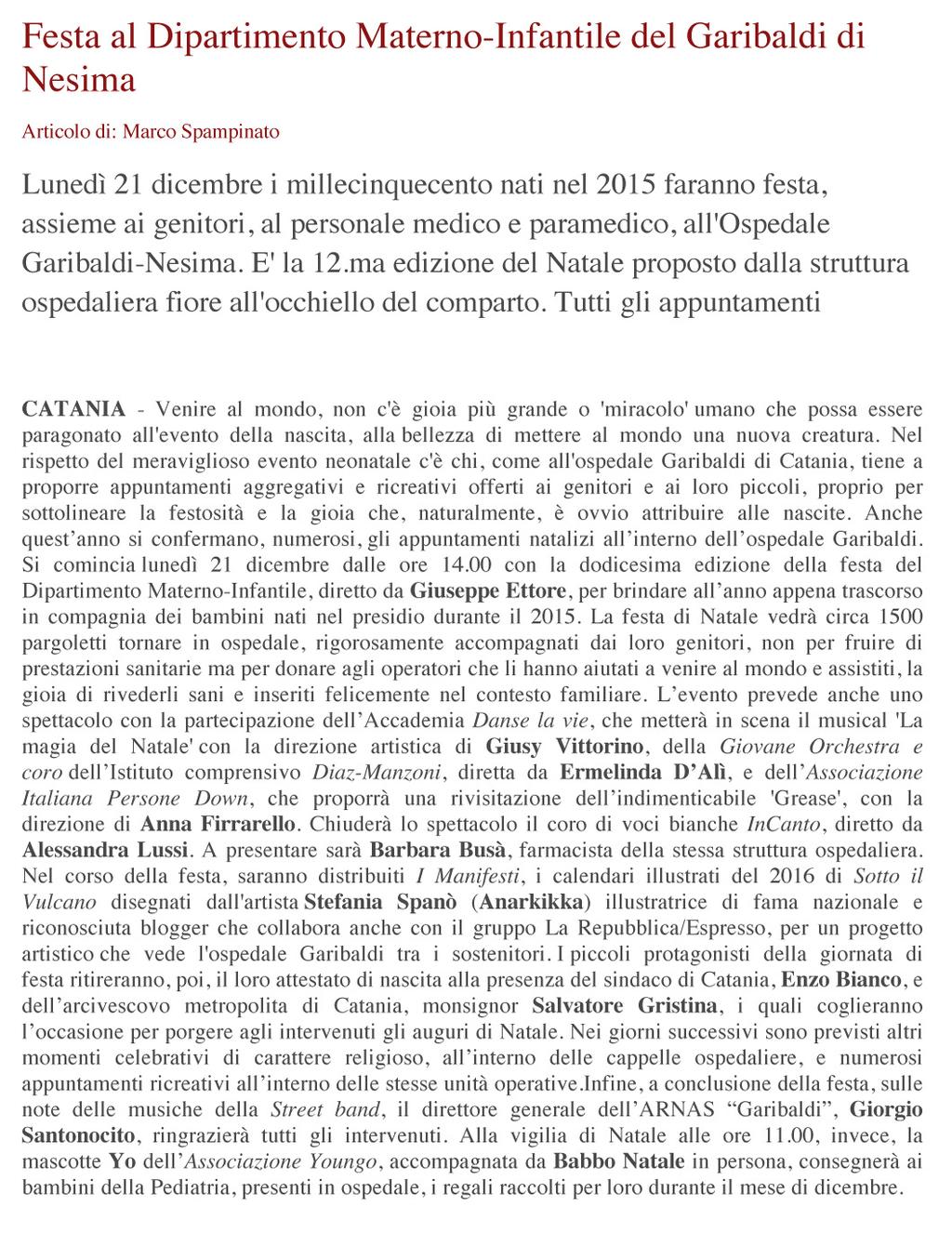 Rassegna Stampa Arnas Garibaldi 21