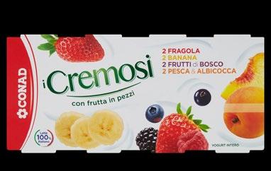 Yogurt intero I Cremosi frutti di bosco Conad 125 g