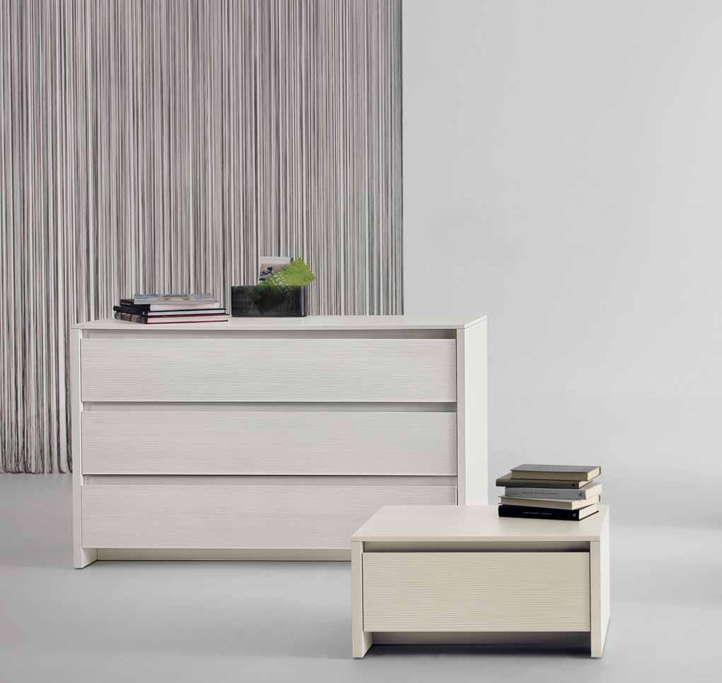 bedside table TREND dove texture 5-drawer tallboy. TREND hemp texture 5-drawer tallboy. TREND hemp texture 1-drawer bedside table.