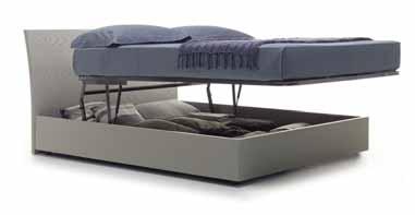 white ash BED with Seven frame and container LETTO EASY