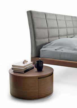 brown) 1 comodino ROLL con 1 cassetto frassino brown SOFT BED with