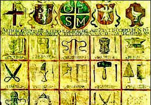 Cap 9 i simboli delle corporazioni medioevali 2- le arti maggiori Ogni arte aveva un proprio simbolo le arti erano 7 dette anche arti maggiori che appartenevano ai ricchi contadini di Firenze ed