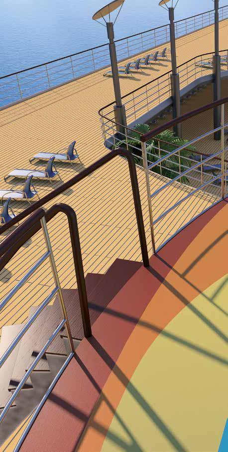 OPEN DECKS PONTI ESTERNI With a coordinated combination of self-levelling polyurethane substrate materials and polyurethane resin flooring products you can achieve