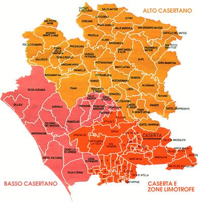 Situazione socio-culturale del territorio di Caserta Il territorio della provincia di Caserta comprende 104 comuni e si estende su una superficie di 2.