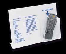 Porta telecomando da scrivania, formato con orientamento orizzontale con una tasca per telecomando o brochures 1/3, per messaggi istruzioni TV