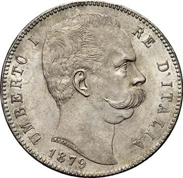 1182 5 Lire 1879 - II Tipo.