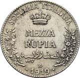 1252 Mezza Rupia 1915.