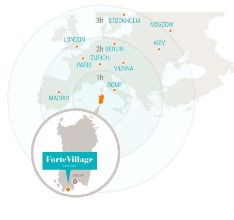 LOCATION Il Forte Village, più entusiasmante destinazione MICE nel Mediterraneo totalmente rinnovata, è un resort il cui parco, affacciato sulle acque cristalline