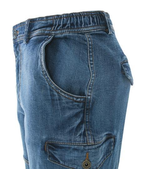 Pantalone jeans multitasche elasticizzato 98% cotone 2% elastan - Elastici in