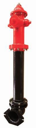 407 IDRANTE SOPRASUOLO APPROVATO UL/FM UL/FM pillar hydrant Idrante soprasuolo in ghisa a secco DN 150 secondo AWWA C 502 Con linea di rottura prefissata Per pressioni fino a 250