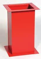zincata verniciata rossa Ral 3000 con portello pieno. La cassetta multipla può contenere fino a n.