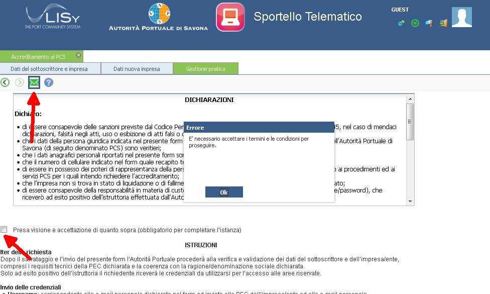 La ragione/denominazione sociale inserita deve corrispondere a quella registrata presso la Camera di Commercio.