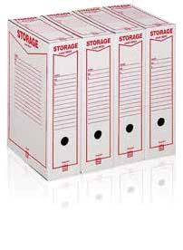 2 - Portariviste Storage Struttura in robusto cartone bianco, stampato su tutti i lati per la personalizzazione del contenuto. Pratico contenitore per cataloghi o riviste in cartone.