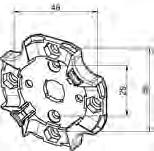 SYS45 / ACMEDA SYS45 HD Corona per accoppiamento kit adattatori TM 45 Supporto staffa per perno quadro 10 mm