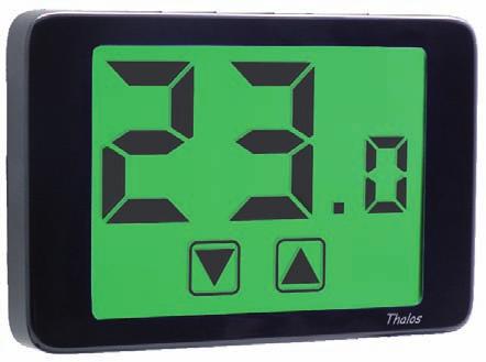 Termostati elettronici THALOS Serie di termostati elettronici touch screen con installazione a parete progettati per il controllo della temperatura ambiente sia in riscaldamento che in