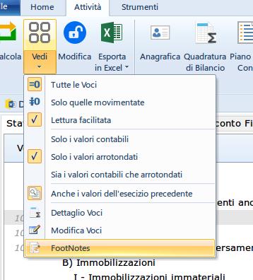 Il pannello del bilancio e rendiconto finanziario Il bilancio viene presentato nell apposito pannello suddiviso in ulteriori schede riportanti lo Stato Patrimoniale, il Conto Economico e, se