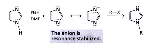 Un azolo reagisce facilmente come nucleofilo, grazie all azoto azoto basico.