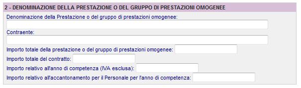 L anno di competenza è il 2007. 1. Organo Indicare la sede per la quale si sta inserendo la domanda. La procedura proporrà la lista delle sedi associate al direttore che ha effettuato l accesso. 2. Denominazione della prestazione o del gruppo.