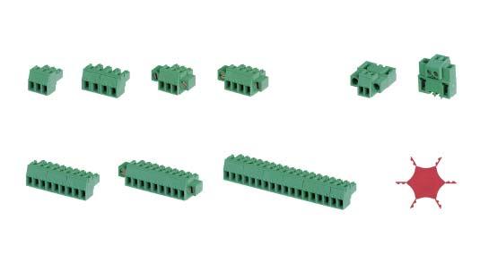 CTF CTF Dimensional Class: LOW Standard Color: GREEN Mated Connectors Height: see page 188 Cage Clamp Opening Size:.102 x.067 in (2.