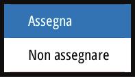 spostandosi da sinistra a destra. 5. Premere il tasto MENU e selezionare l'opzione Assegna per assegnare l'unità di controllo radar attiva a una posizione LED sul Controller O2000 6.