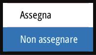 2. Utilizzare i tasti freccia o la manopola per selezionare l'unità di controllo radar per la quale è necessario annullare l'assegnazione L'unità di controllo radar selezionata è indicata con un