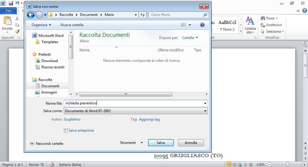 3. Se il file deve entrare all interno di un altra cartella procedere sempre con doppio clic sulla cartella (oppure una volta sulla Cartella e poi su Apri). 4.