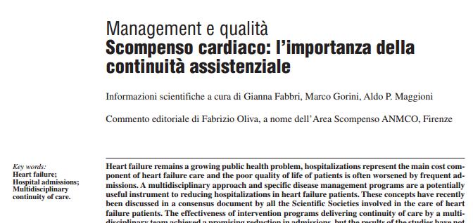 Lo SCOMPENSO CARDIACO L Organizzazione Mondiale della Sanità definisce lo Scompenso Cardiaco come [.