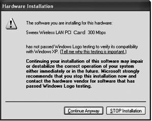 E' possibile che Windows vi notifichi che il driver non è certificato.