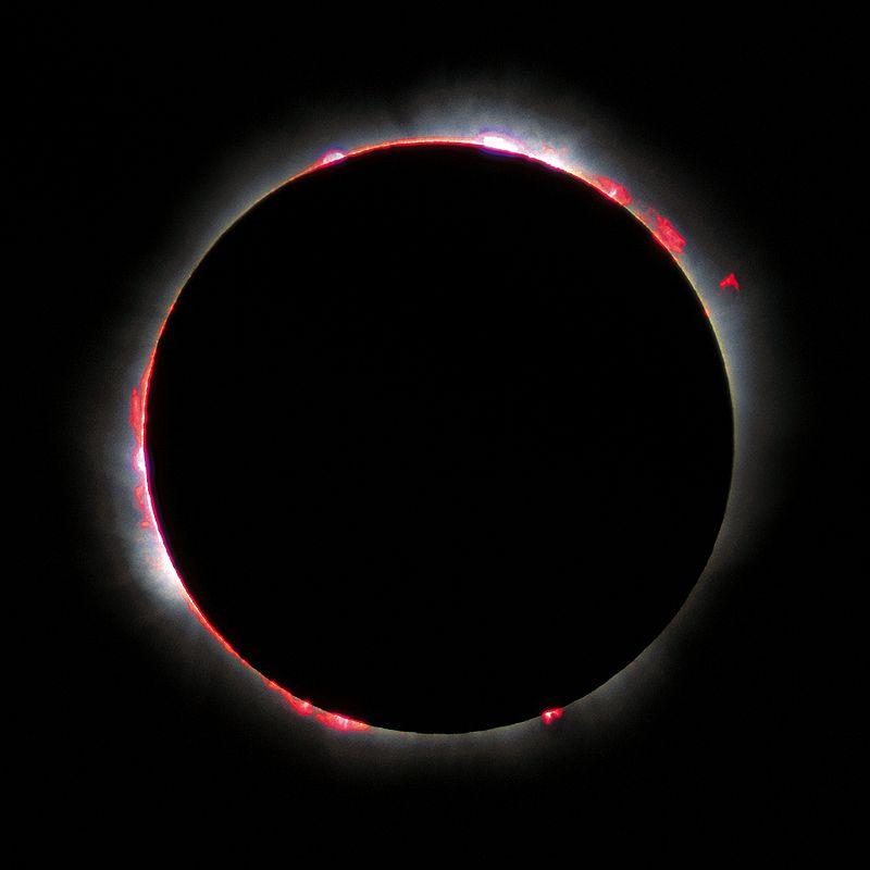Cromosfera Sottile strato dell atmosfera solare ben visibile durante un eclisse totale. Si estende per circa 10.