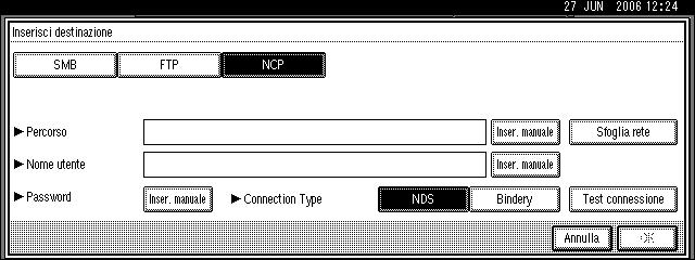 Invio dei file scansiti tramite la funzione Scan to Folder Invio dei file a un server NetWare 2 In questa sezione viene illustrato come specificare le destinazioni quando vengono inviati file a un