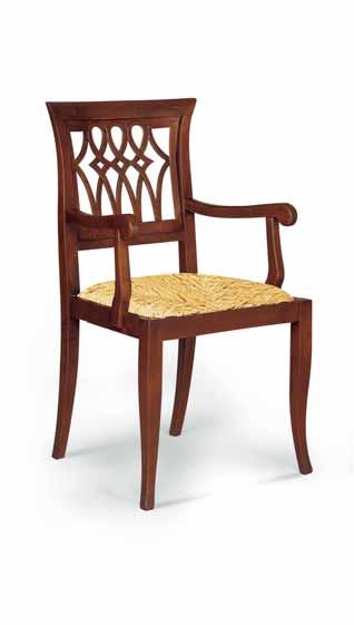 ARTICOLO 6535 Sedia con fondino paglia. Chair with straw seat.