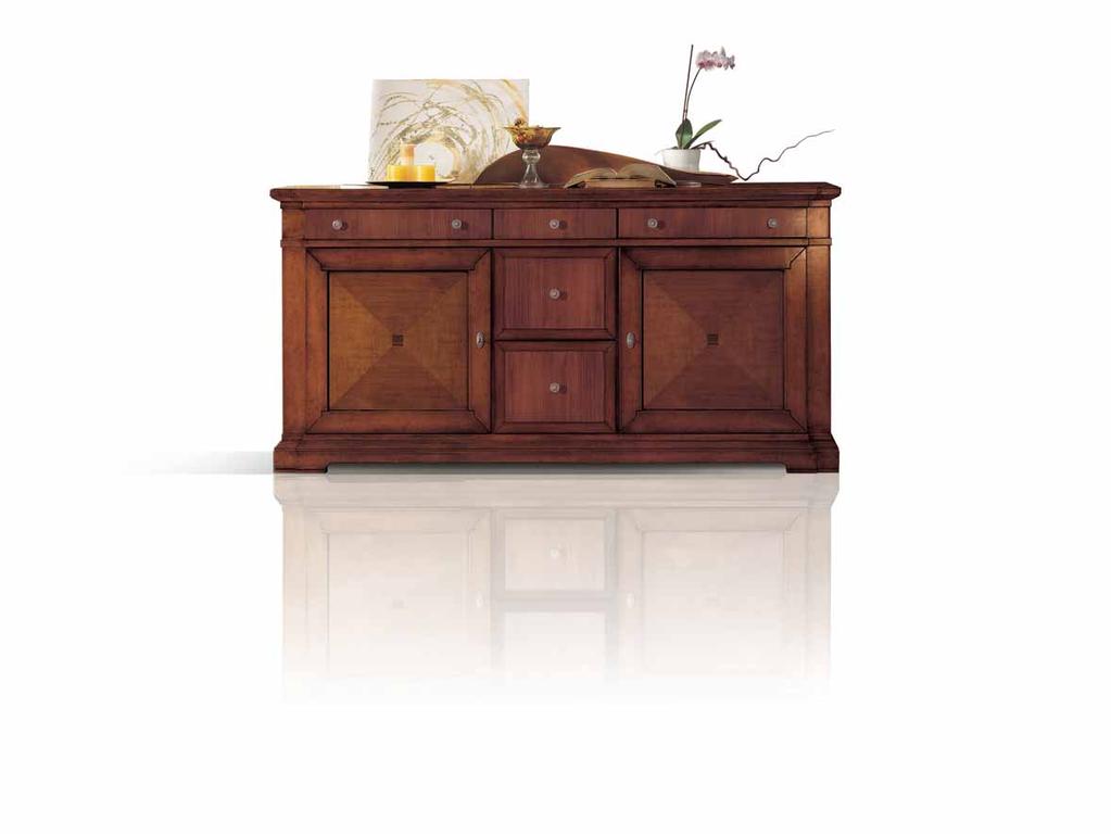 Credenza 2 porte con intarsio Geometrico, 2