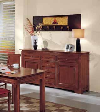 Credenza 2 porte, 7 cassetti Sideboard 2 doors, 7 drawers cm. L. 205 - P. 50 - H.