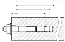 Tassello a espansione in acciaio HST3 Istruzioni per la posa Attrezzature di installazione Dimensione ancorante M8 M10 M16 M20 M24 Perforatore TE2(-A) TE30(-A) TE40 TE70 Carotatrice a diamante