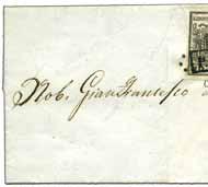 8) + bollo C di Cremona. Interessante. Lettera da Montebelluno (p.6) 6.8.1851 per Pontecasale affrancata con 15 c.