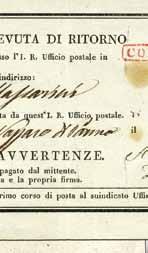 219 219 Raccomandata da Chiavenna (p.6) 11.2.185X per Milano affrancata con due 30 c.
