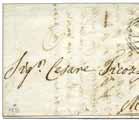 Lettera da Treviso 26.7.1850 per Venezia affrancata con 15 c.mi I tipo I tiratura (n.3a). Molto bella. Lettera da Mogliano (p.