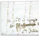 Lettera da Asolo 6.2.1859 per Padova affrancata con 5 soldi, II em. I tipo (n.25). Lettera da Montebelluna (p.3) 15.10.