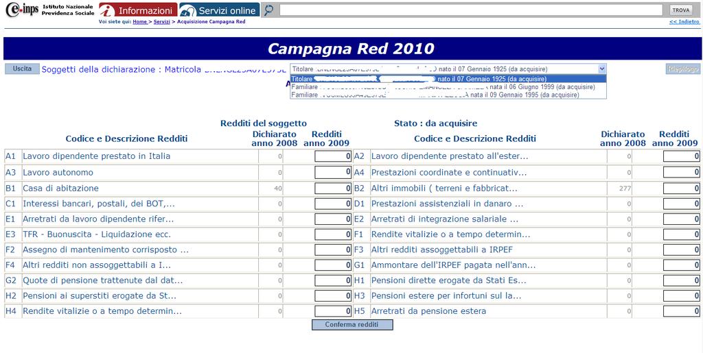 5) Dichiarazione di tipo Normale.