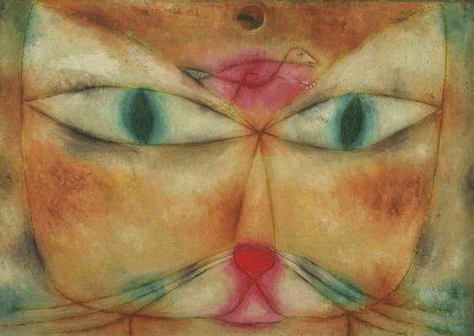 PAUL KLEE IL GATTO E L UCCELLO 1928.. Paul Klee fu un uomo complesso, dai mille interessi fu infatti musicista, matematico, poeta, scrittore e pittore.