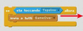 Quando il nostro topolino tocca uno scarafaggio il gioco termina.