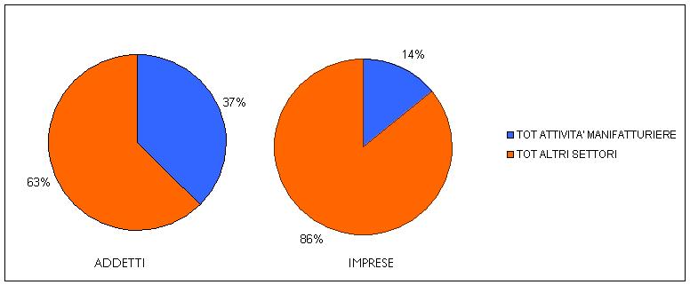 164 che corrispondono percentualmente al 37,5% ricadono nelle attività industriali/manifatturiere le quali includono anche la meccanica e la chimica.