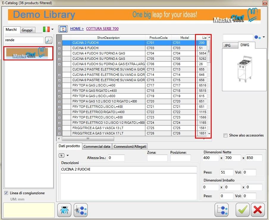 Avviando l E-Catalog in un offerta o nell ambiente CAD e