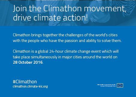 Cos è il Climathon Iniziativa internazionale nell ambito della Climate KIC partenariato europeo pubblico-privato sul tema dei cambiamenti climatici (http://www.climate-kic.org/about/ ).