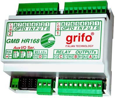 ITALIAN TECHNOLOGY grifo FIGURA 2: ACCOPPIATA GMB HR168 + GMM AM1284 La seguente configurazione consente di usare l'accoppiata GMB HR168 + GMM AM1284, con linee seriali in RS 22 e batteria collegata: