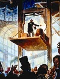 Nel 1853 l inventore statunitense Elisha Otis presenta all Esposizione Universaledi New York un ascensore dotato di un dispositivo di sicurezza in grado di bloccare la caduta della cabina in caso di
