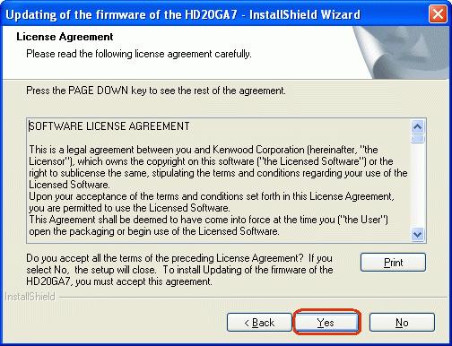 1. Trasferimento del firmware al lettore [1] Collegare il lettore al PC tramite il cavo USB.