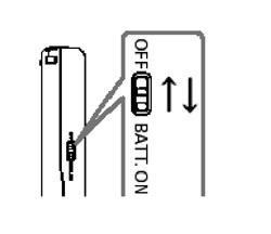 2. Aggiornamento del firmware dell'hd20ga7. Eseguire il reset del lettore [1] Scollegare l'adattatore AC dal lettore. [2] Spostare il microswitch "BATT.